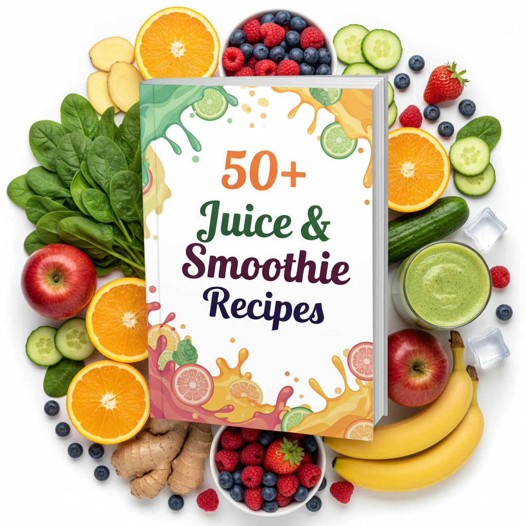 50+ Juice and Smoothie Recipe Pack digital download cover